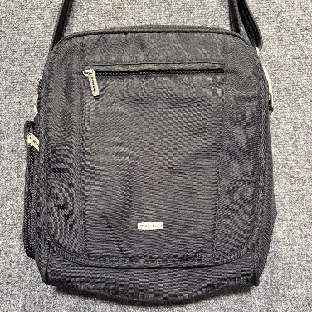 Travelon AntiTheft Slim Crossbody Bag Black RFID Blocking Travel Purse Organizer